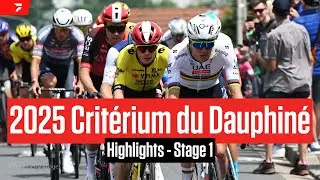 Critérium du Dauphiné 2025 Stage 1 Highlights: Tadej Pogacar Takes First Stage, Yellow Jersey