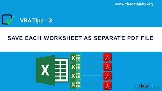 VBA Tips #2 - Save Each Worksheet as Separate PDF file