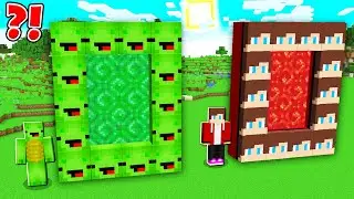 Tiny JJ and MIkey Build BIGGEST PORTAL in Challenge - FUNNY Story