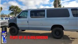 Plasti Dip on windows. How does it look on glass results. Cheap window covers on a van