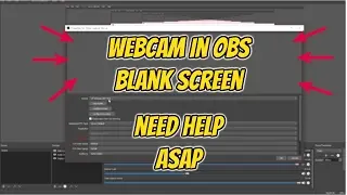 Webcam in obs not working need help?