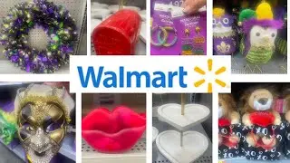 WALMART* VALENTINES DAY & MARDI GRAS DECOR 2024/SHOP WITH ME!