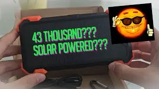 Scam Y/N? 43K amh?? Solar Powered Battery GOODaaa Rugged Solar Powered Power Bank Unbox + Review