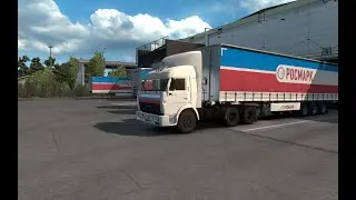 Euro Truck Simulator 2. КАМАЗ 54115. Луга - Псков. Продукция Росмарка