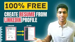How to create a Resume | Convert your Linkedin Profile to Professional Resume | Step by step guide