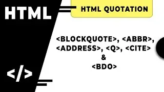 HTML Quotation and Citation Elements In Hindi By 