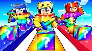 Playing a OP LUCKY BLOCK RACE in Minecraft!