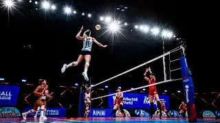 Monster Spikes by Andrea Drews | Mosnter of the Vertical Jump | Best Spikes | VNL 2021 (HD)
