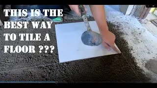 TILING FLOOR OLD FASHIONED WAY