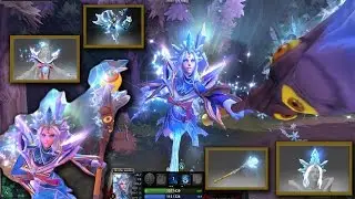 Best Mix Set Crystal Maiden Frost Avalanche with Yulsaria's Mantle/Glacier  / White Sentry