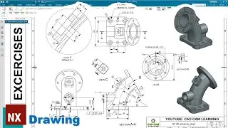 SIEMENS NX DRAFTING #14 | 2D Drawing Practice Excercises - Basic to Advanced tutorials for beginers