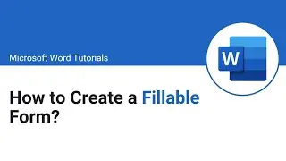 How to create a Fillable Form? | MS Word Tutorial