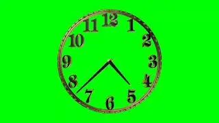 CLOCK SPINNING GREEN SCREEN