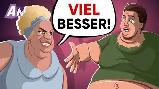 Dicke Frau bestraft arroganten Mann mit hundert zusätzlichen Pfunden