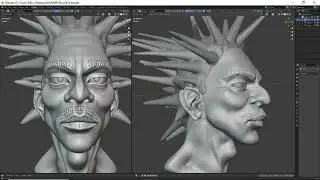 Lushar Head Sculpted In Blender | Speed Sculpt