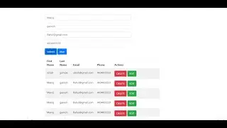 Jquery crud with bootstrap 4