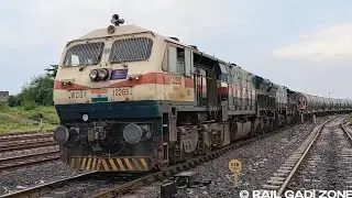 Longest Oil Tanker Goods Train in India | Petrol Transport By Malgadi | WDG4 Loco | Train Videos