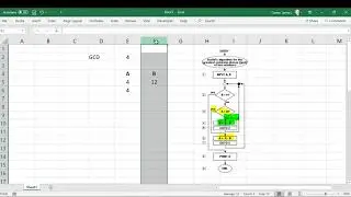 Euclid's algorithm for GCD in excel