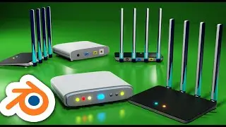make WiFi in blender | make a router in blender
