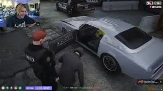 XQC Reacts To Rays POV Saving Him From Getting Arrested | NoPixel GTA RP