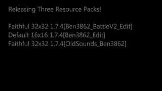 1.7.4 - 3 ResourcePacks DL - TY for 1000 subs!