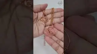 #shortsvideo | Love heart pendant | simple DIY wire letters jewelry  #alphabet #diy