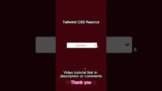 Select Dropdown with Tailwind CSS & ReactJS 