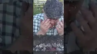 Как не надо раздувать угли в мангале,))) Прикольчик))