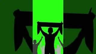 Rioting Crowd green screen animation effect 