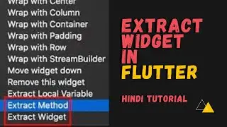 How to extract any widget in flutter | reusable component | Flutter  hindi tutorial