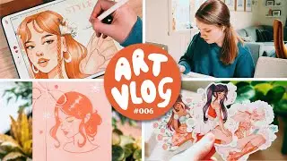 STUDIO VLOG 006 | Etsy Shop Prep & 75K DTIYS Drawing on iPad