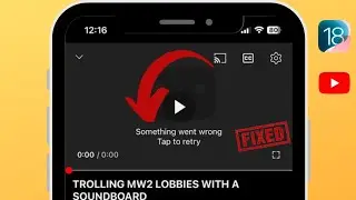 How to fix YouTube something went wrong on iPhone iOS 18