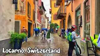 Locarno, Switzerland, walking tour 4K - The most beautiful towns in Switzerland - fairytale town