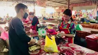 Market in Oudomxay Laos #travel #food #travelvlog