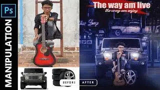 The Boy and the Jeep Awesome Photo Manipulation photoshop effect VOL 2