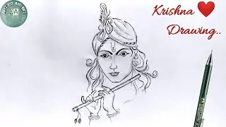 Easy Krishna Drawing / How to Draw Krishna easy step by step / 