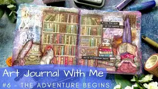 Art Journal With Me #6 | Art Journaling for Beginners | Mixed Media Collage Art