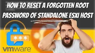 How to Reset Forgotten Root Password on Standalone ESXi Hosts