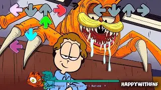 Scary New GARFIELD Monster wants Lasagna in Friday Night Funkin be like | FNF GOREFIELD