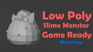 Low Poly game Slime Character - Part 1 (Modeling) | Blender 4.0 Timelapse