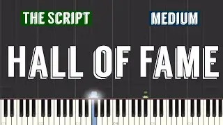 The Script - Hall of Fame Piano Tutorial | Medium ft. will.i.am