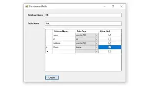 How to create a  database and  table with coding - frontend-VB.net @mikecodz2821