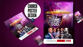 Free Download Church Flyer PSD | How To Design Church Flyer in Photoshop | Flyer Design
