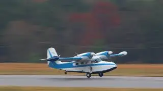 Grumman G-44 Widgeon Take Off at Hickory Regional Airport  (4-8-18)