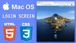 Create MacOS Login Screen in HTML, CSS & Javascript
