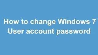 How to change Window 7 User password || Learn On YouTube || Ameer Hamza
