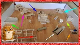 The gaming cage for hamster. Homeland. Obstacle course for your hamster. A hamster in a cage