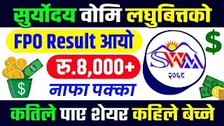 suryodaya womi laghubitta bittiya sanstha fpo results | fpo result published