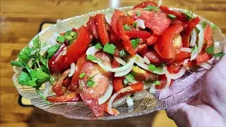 Вкусно так, что СЪЕДАЕТСЯ всё! Просто нарежьте помидоры!