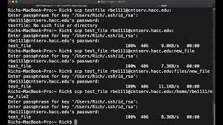 Using scp